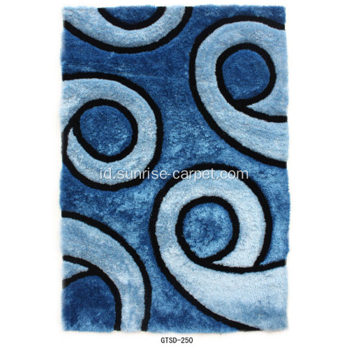 Polyester silk &amp; soft carpet modern pattern